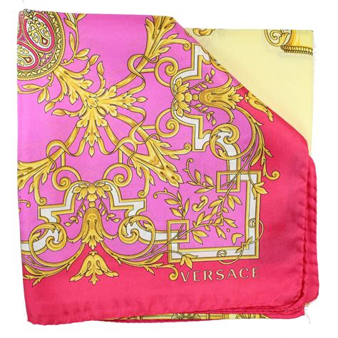 versace collection carre foulard silk scarf|Versace scarf price.